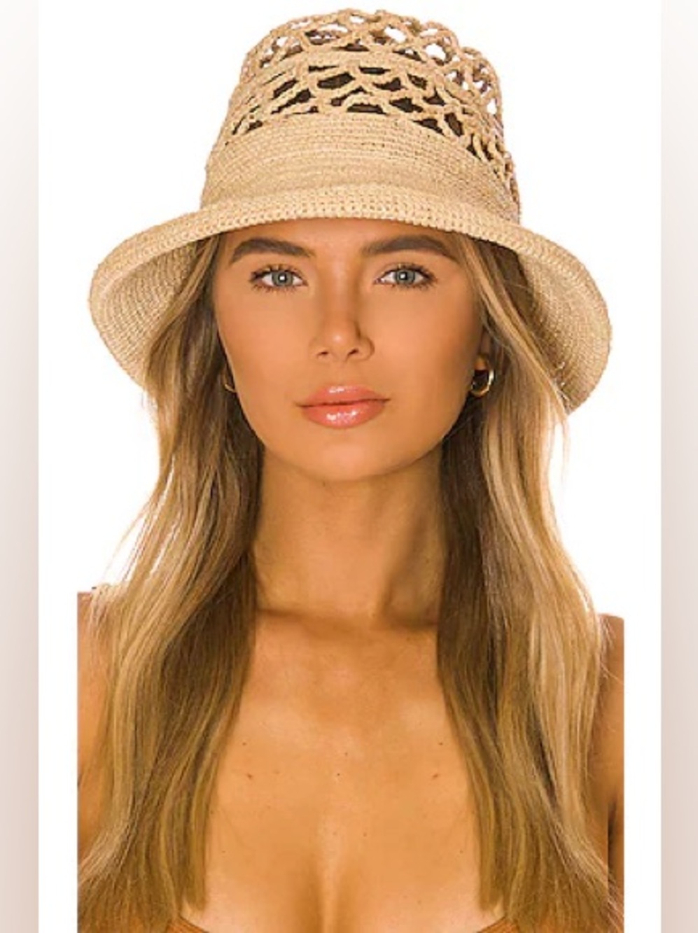 Janessa Leone Kenna Rafia Bucket Hat